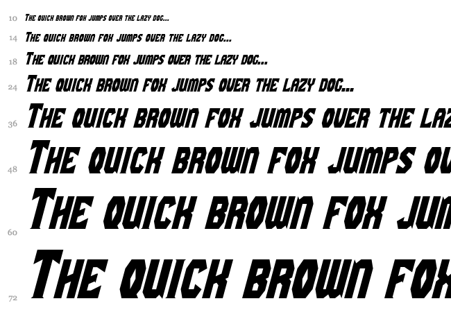 Gaiking font waterfall